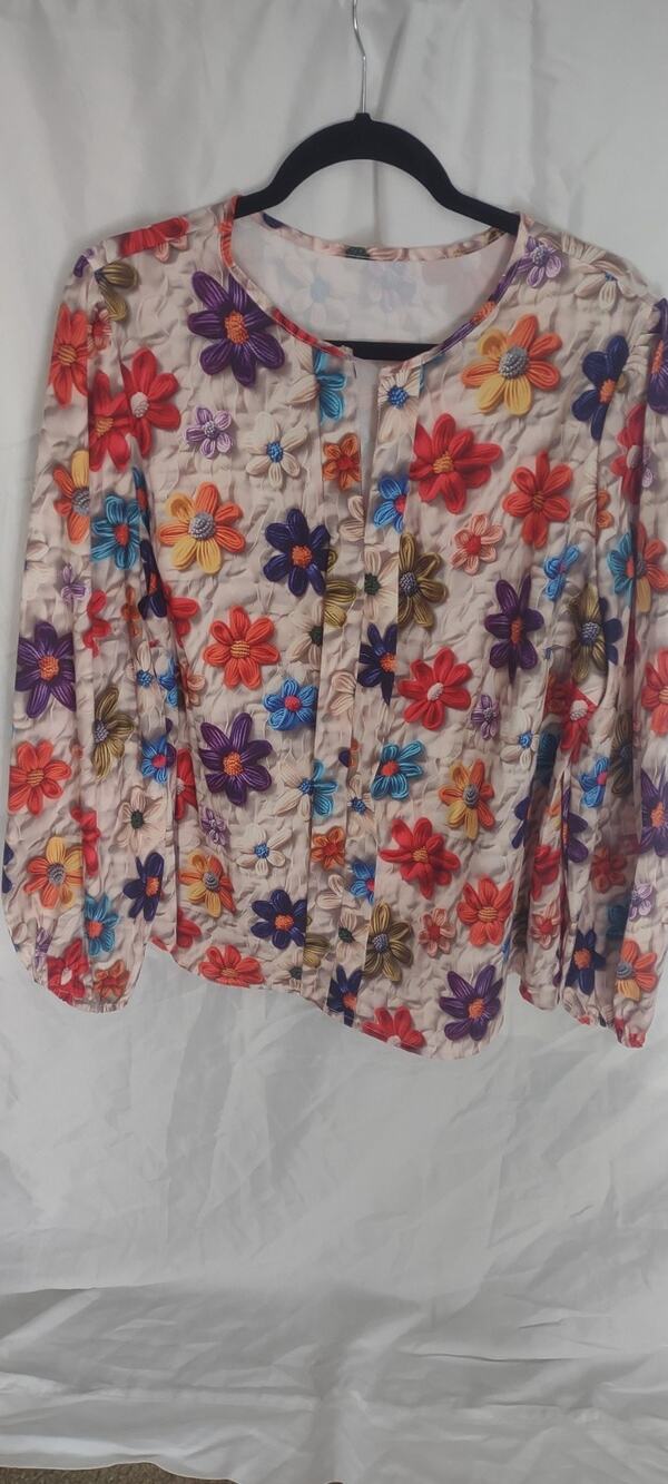 Women's Shirt 1XL Floral Print Worn 1 Time